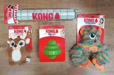 Dog joblot bundle Kong toys. Snuzzle, Frizzle, Signature Stick, Orbitz ball. NEW