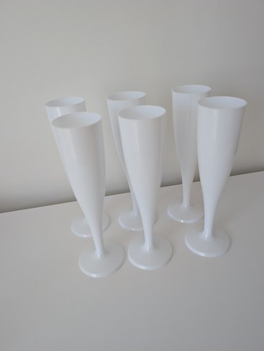 White plastic prosecco - white,
