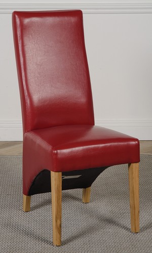 Lola burgundy leather dining - lola,
