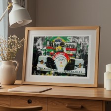 Ayrton Senna F1 Champion A3
