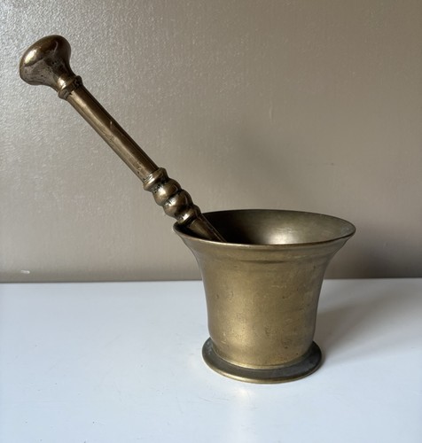 Solid brass vintage mortar - solid,