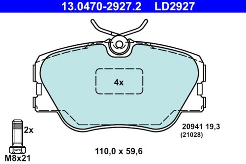 Disc ceramic brake - pad, set