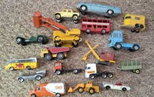 Box of 17 vintage diecast toy vehicles...Matchbox/corgi/ hot wheels/ spot on etc