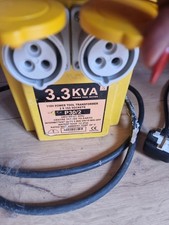 Defender 3kva 110v Site Transformer yellow 2 ik plug sockets
