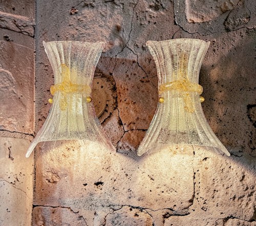 Pair murano glass bow - glass, "bow"
