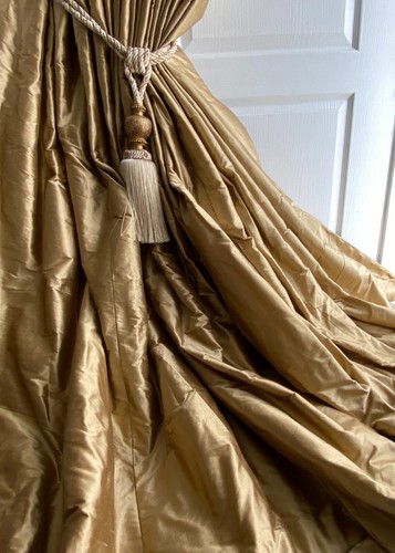 Silk interlined curtains - interlined, 52"w