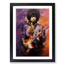 Jimi Hendrix Cubism Framed