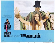 LIVE AND LET DIE Original US Lobby Card 1 James Bond Roger Moore Jane Seymour