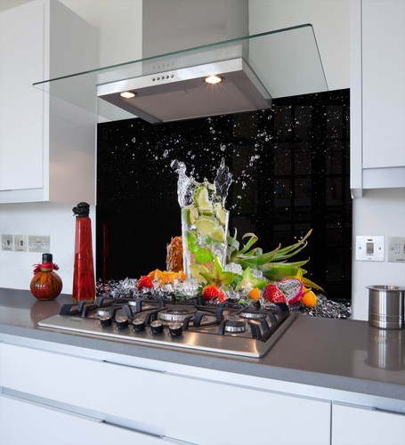Printed glass kitchen - printed,