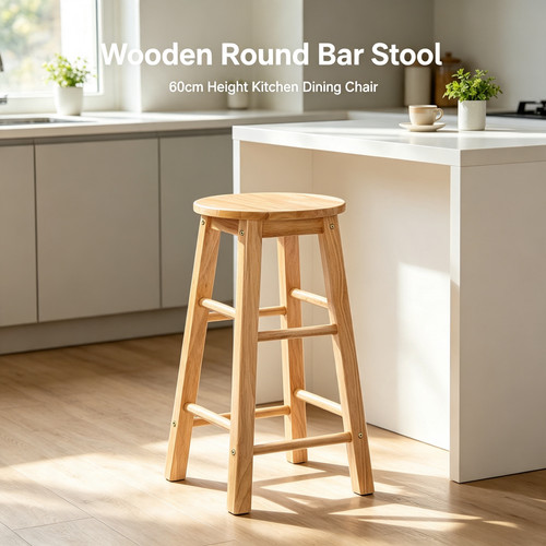Wooden bar stool - wooden, kitchen