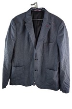 FISK OF OSLO Blue Blazer Jacket size 46R Mens Slim Fit Casual Outdoors Outerwear