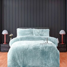 Teddy Bear Fleece Duvet Cover Quilt Soft Cosy Warm Bedding Set with Pillowcases