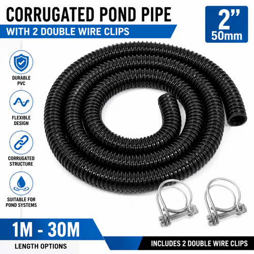 Corrugated pond pipe 50mm - corrugated,