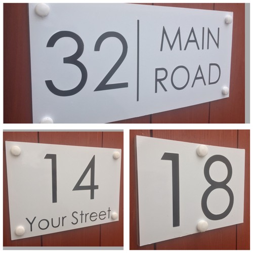 Contemporary house sign - contemporary,