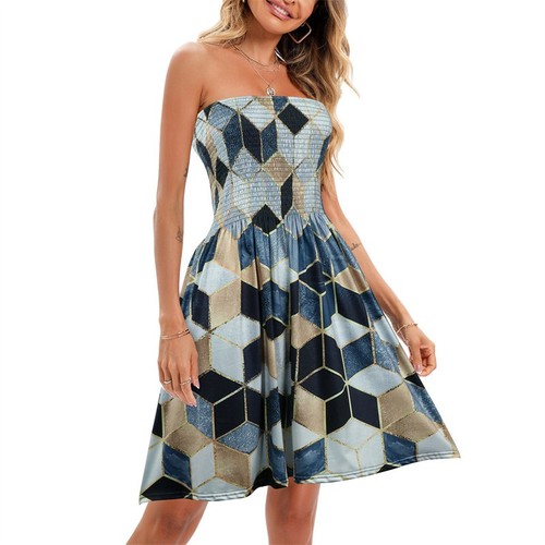Mini dress printed - mini,
