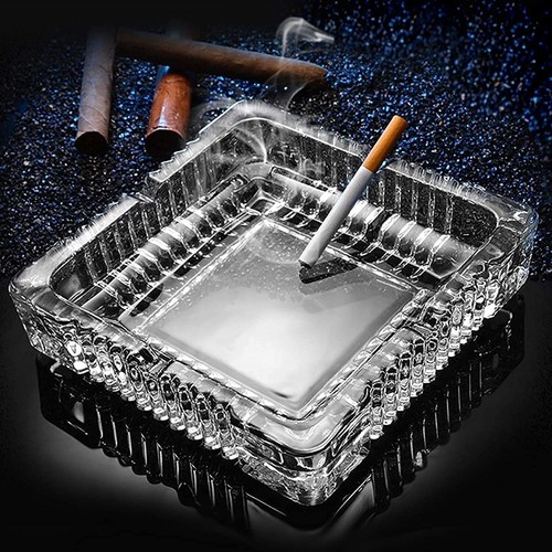 Crystal glass ashtray - glass,