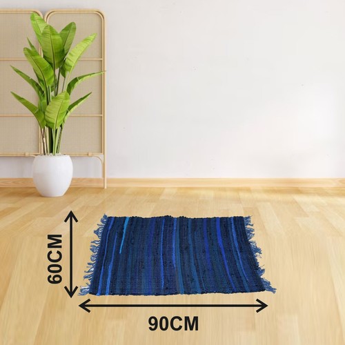 Handmade chindi rag rug 100 - chindi, 100%