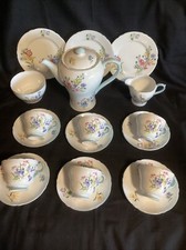 Vintage Shelley Fine Bone China 18 Piece Coffee Set  Wild Flowers 13668