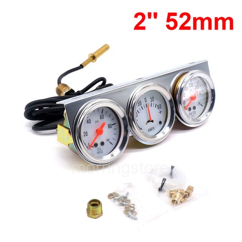 52mm car triple gauge - 2'', kits