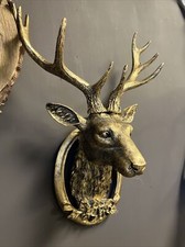 Gold stag Head  ANTIQUE STAGS