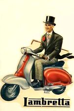 Vintage Advertising Poster Poster Poster Print Vintage Scooter Lambretta