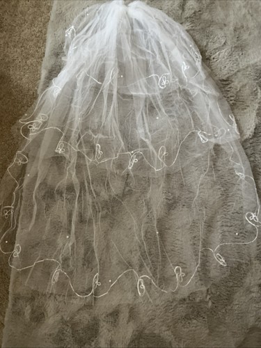 Tier mid length white bridal - length,