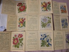 Nice Lot of Kensitas Silk Flowers Cigarette Cards 1st Series 1934 J.Wix