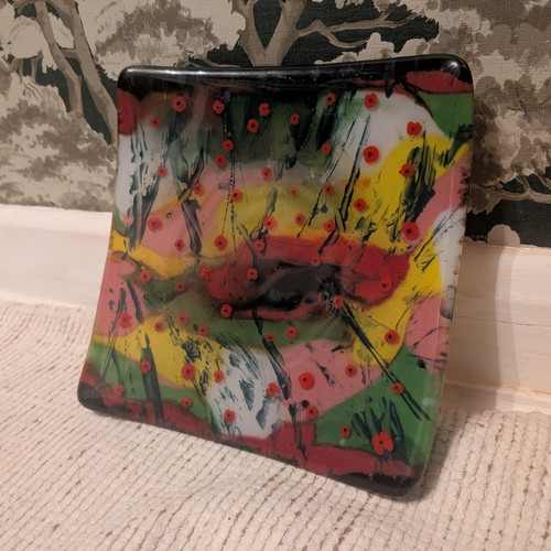 Handmade abstract fused - abstract, art
