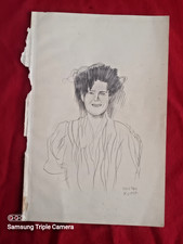 Gustav Klimt drawing on old