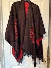 Ladies Black And Red Cape