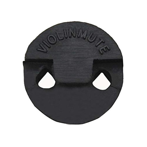Round black rubber violin mute - black,