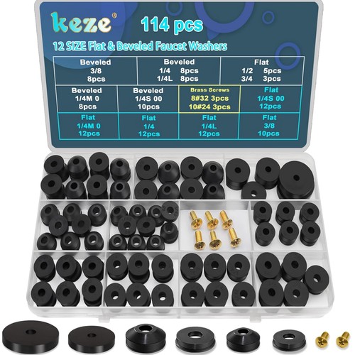114 piece tap washer kit - washer,