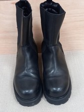 Black Leather Chelsea Boots Women's Size 38 - #1026