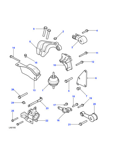 Land rover mounting - mounting, right