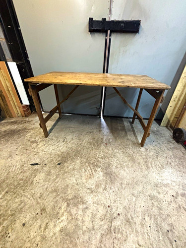 Vintage trestle table real