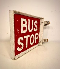 Vintage Cast Metal BUS STOP