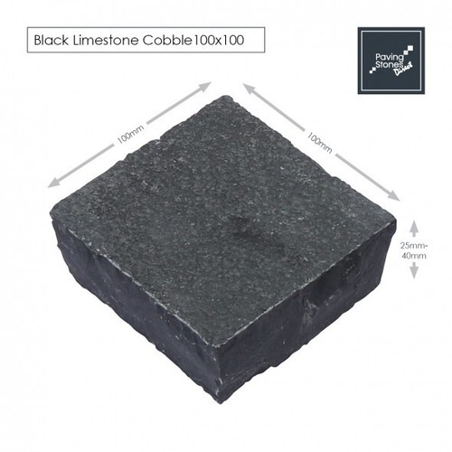 Black limestone 100x100 - 100x100, hand