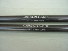 A Pair of Conoflex Carbon Carp Rods. 11ft, 2lb Test Curve.