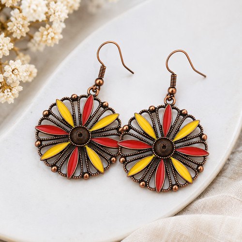Vintage style red yellow - &,