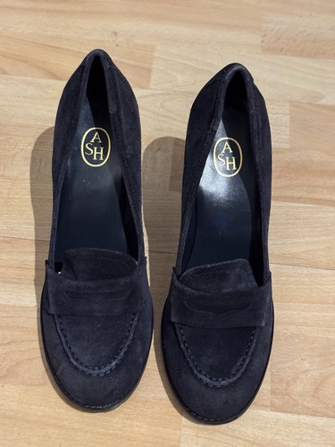 Ladies navy suede court shoes - ladies,