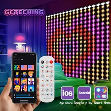 400 LED Smart Curtain Lights String Lights with App Remote Control Music Sync Ch