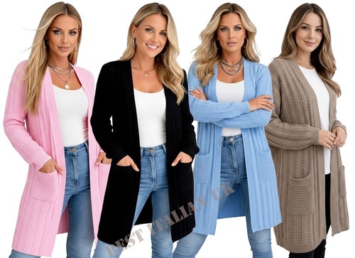 Ladies chunky knitted - chunky, cardigan
