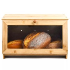 Wooden Bread Box Bamboo Bread