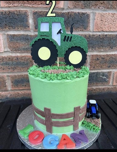 Tractor cake topper - tractor,