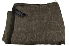 Holland & Sherry Green Wool Herringbone Fabric Coloured Specks 100 inches