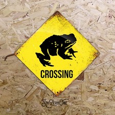 Frog Crossing Diamond Shaped