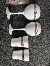 Drinkwize White Martini Cocktail Glasses. Unbreakable Plastic.