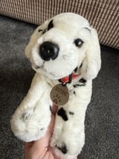 Keel Toys Buttons Dalmatian White Black Spotty Dog Soft Plush Toy 13” B3