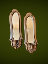 Vintage metal mirror - 2, candle