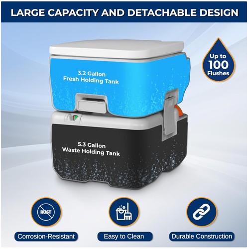 Portable camping toilet - -, 5.2